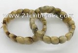 CGB3448 7.5 inches 10*15mm faceted marquise golden tiger eye bracelets