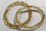 CGB4022 7.5 inches 7mm round citrine beaded bracelets wholesale
