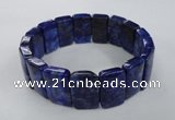 CGB506 8 inches 12*20mm rectangle lapis lazuli gemstone bracelet