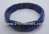 CGB521 8 inches 15*20mm faceted rectangle natural lapis lazuli bracelet