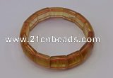 CGB665 7.5 inches 13*15mm yellow fluorite gemstone bracelet