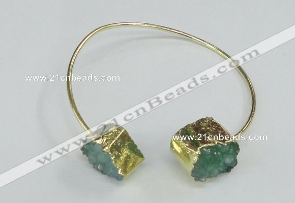 CGB780 13*18mm - 15*20mm freeform druzy agate gemstone bangles