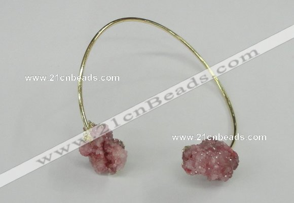 CGB784 13*18mm - 15*20mm nuggets druzy quartz gemstone bangles