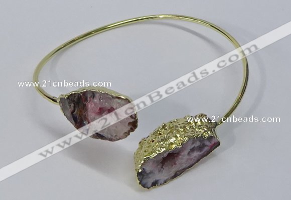 CGB883 13*18mm - 20*25mm freeform druzy agate gemstone bangles