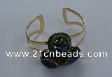 CGB912 20mm - 22mm coin druzy agate gemstone bangles wholesale
