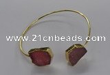 CGB920 13*18mm - 15*20mm freeform druzy agate gemstone bangles