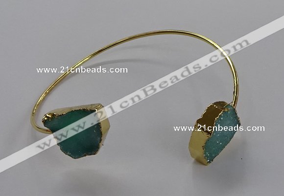 CGB922 13*18mm - 15*20mm freeform druzy agate gemstone bangles