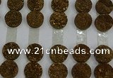 CGC130 18mm flat round druzy quartz cabochons wholesale