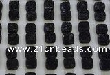 CGC223 12*12mm square druzy quartz cabochons wholesale