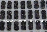CGC228 12*12mm square druzy quartz cabochons wholesale