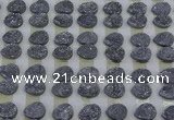 CGC243 12*16mm flat teardrop druzy quartz cabochons wholesale