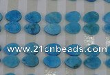 CGC260 15*20mm flat teardrop druzy quartz cabochons wholesale