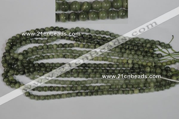 CGH02 15.5 inches 6mm round green hair stone beads wholesale