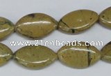CGJ08 15.5 inches 12*20mm marquise green line jasper beads wholesale