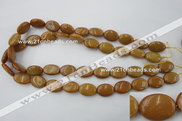CGJ314 15.5 inches 13*18mm oval goldstone jade beads wholesale