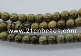 CGJ61 15.5 inches 6mm round green line jasper beads wholesale