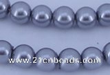 CGL195 5PCS 16 inches 10mm round dyed glass pearl beads wholesale