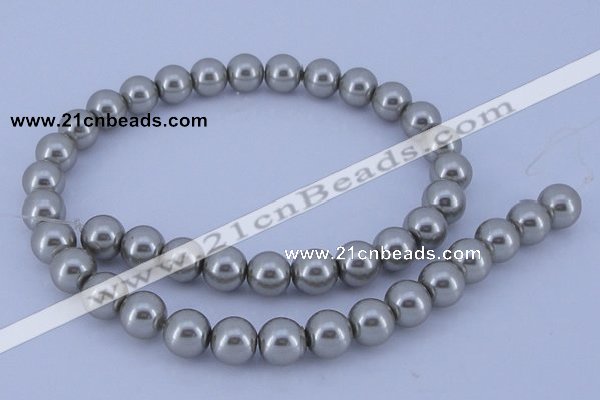 CGL372 10PCS 16 inches 4mm round dyed glass pearl beads wholesale