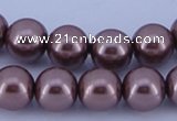CGL401 2PCS 16 inches 25mm round dyed plastic pearl beads wholesale