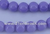 CGL801 10PCS 16 inches 6mm round heated glass pearl beads wholesale