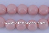 CGL831 10PCS 16 inches 6mm round heated glass pearl beads wholesale