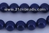 CGL893 5PCS 16 inches 10mm round heated glass pearl beads wholesale