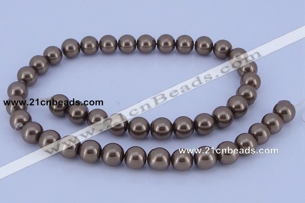 CGL98 5PCS 16 inches 16mm round dyed glass pearl beads wholesale