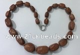 CGN124 22 inches 10*14mm - 20*30mm nuggets goldstone necklaces