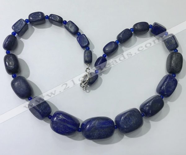 CGN131 22 inches 10*14mm - 20*30mm nuggets lapis lazuli necklaces