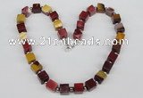 CGN31 18.5 inches 10*10mm cube mookaite gemstone necklaces