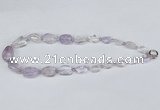 CGN42 18.5 inches 10*15mm � 18*25mm nuggets amethyst gemstone necklaces
