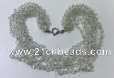 CGN745 19.5 inches stylish 8 rows opal chips necklaces