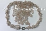 CGN825 20 inches stylish rose quartz statement necklaces
