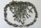 CGN832 20 inches stylish grey agate gemstone statement necklaces