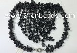 CGN833 20 inches stylish black agate gemstone statement necklaces