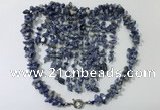 CGN835 20 inches stylish blue spot stone statement necklaces