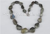 CGN93 18.5 inches 12*16mm � 25*30mm faceted nuggets labradorite necklaces