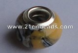 CGP02 20pcs 9.5*13mm roundel silver plated turquoise colored European beads