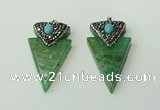 CGP105 30*55mm arrowhead agate gemstone pendants wholesale