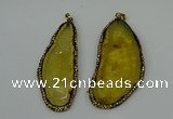 CGP141 30*55mm - 40*65mm freeform agate pendants wholesale