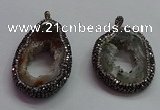CGP1541 30*40mm - 40*50mm freeform druzy agate pendants