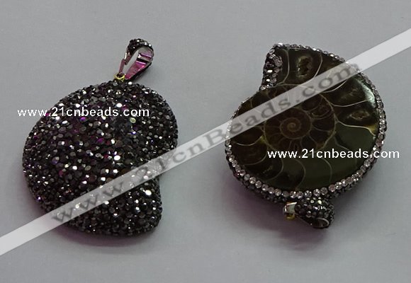 CGP1560 30*36mm - 35*45mm ammonite pendants wholesale