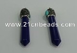 CGP174 10*55mm sticks turquoise gemstone pendants wholesale