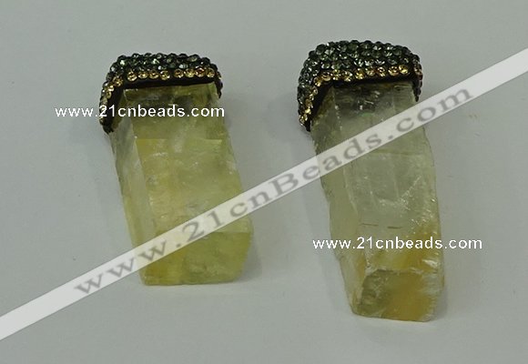 CGP216 12*35mm - 15*45mm freeform citrine gemstone pendants