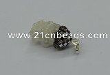 CGP3180 15*20mm - 15*35mm nuggets plated druzy quartz pendants