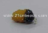 CGP3197 20*30mm - 25*40mm nuggets plated druzy quartz pendants