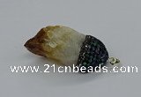 CGP3207 25*45mm - 28*50mm nuggets citrine gemstone pendants