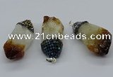CGP3208 25*45mm - 28*50mm nuggets citrine gemstone pendants