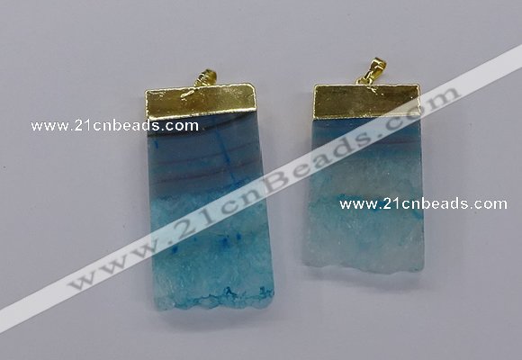 CGP3272 30*50mm - 30*65mm freeform druzy agate pendants