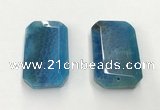 CGP3599 35*55mm faceted octagonal agate pendants wholesale